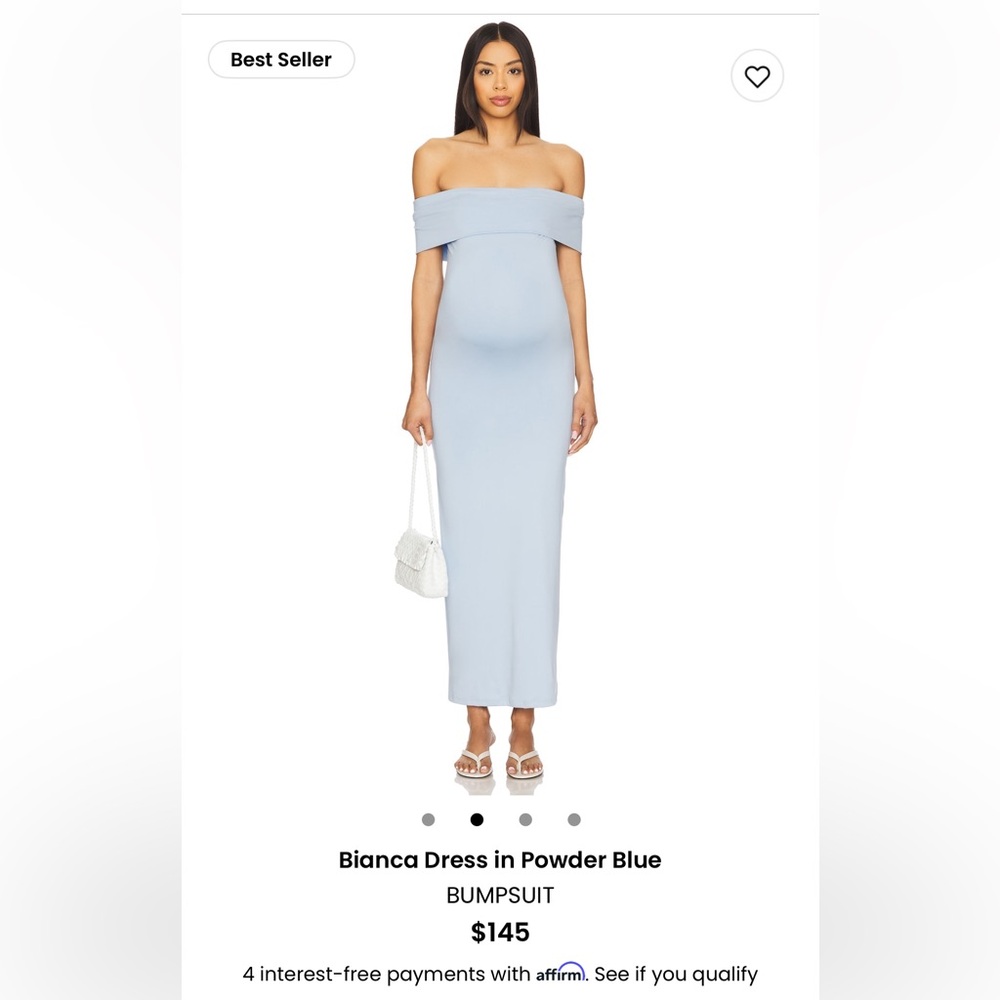 BUMPSUIT Strapless Dress in Powder Blue